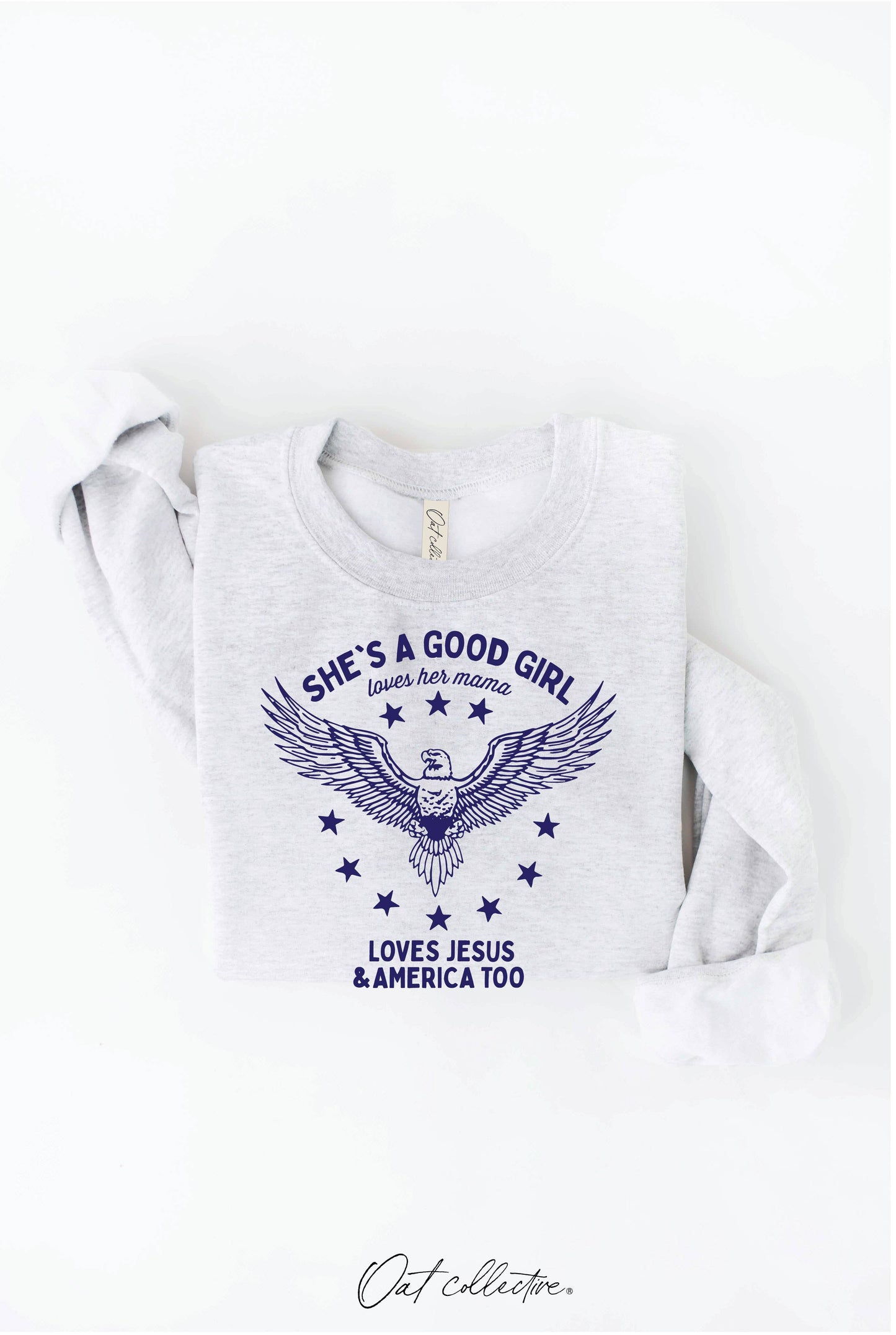 SHE'S A GOOD GIRL Graphic Sweatshirt - Pullover Style