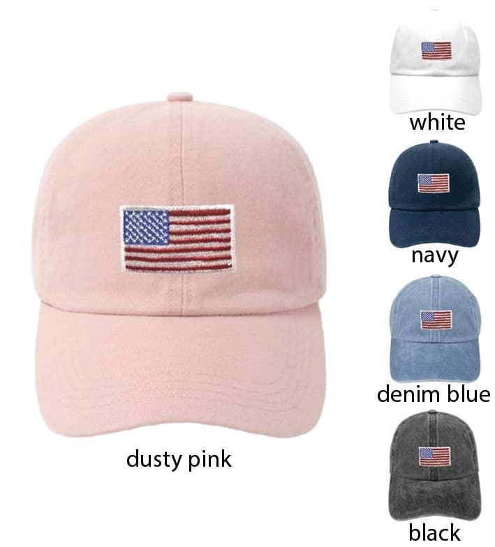 American Flag Embroidery Baseball Cap