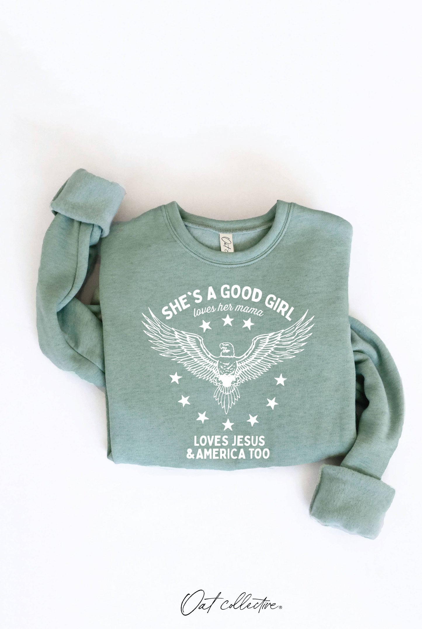 SHE'S A GOOD GIRL Graphic Sweatshirt - Pullover Style