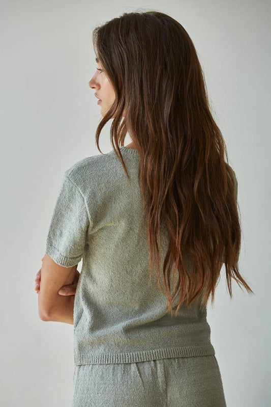 Knit Sweater SS Crop Top