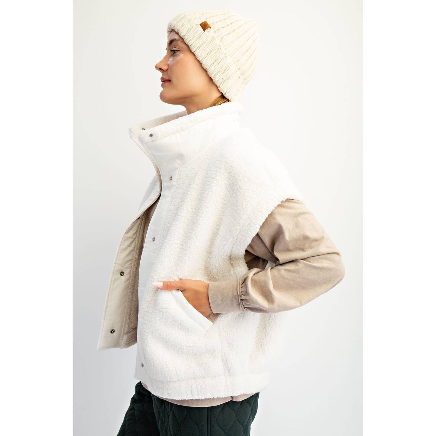 OVERSIZED MICRO SHERPA VEST