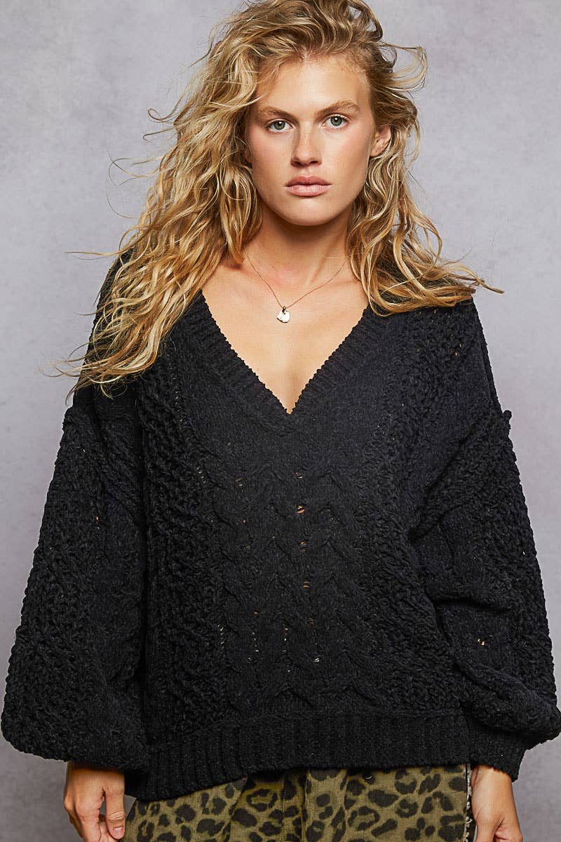 V-neck semi crop top