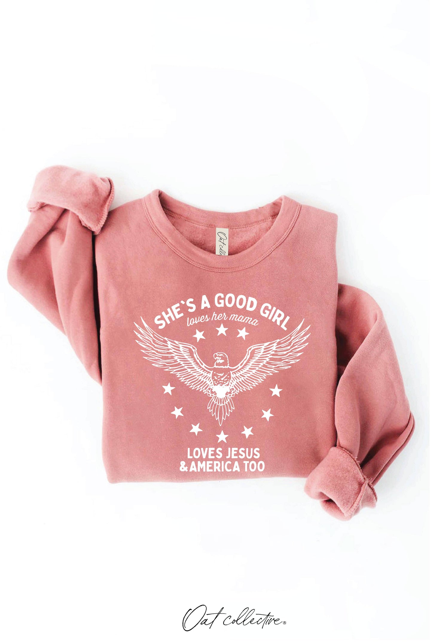SHE'S A GOOD GIRL Graphic Sweatshirt - Pullover Style