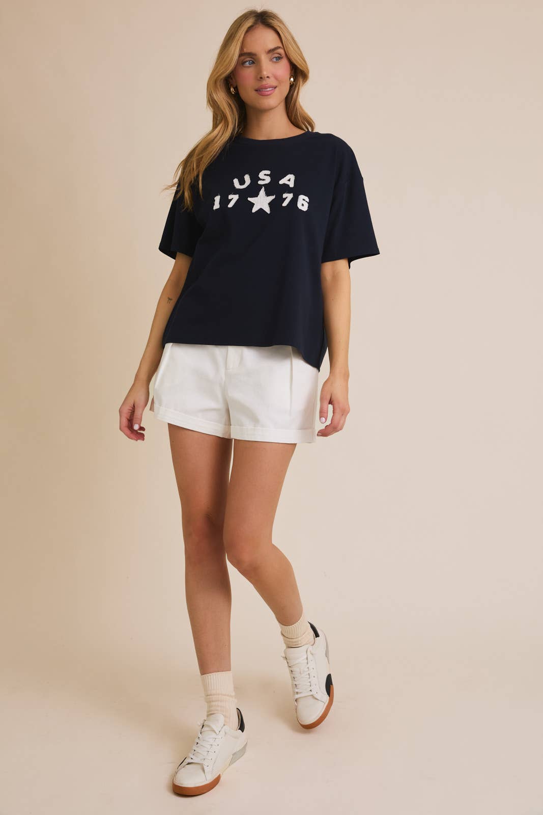 Crew Neck "USA" T-Shirt