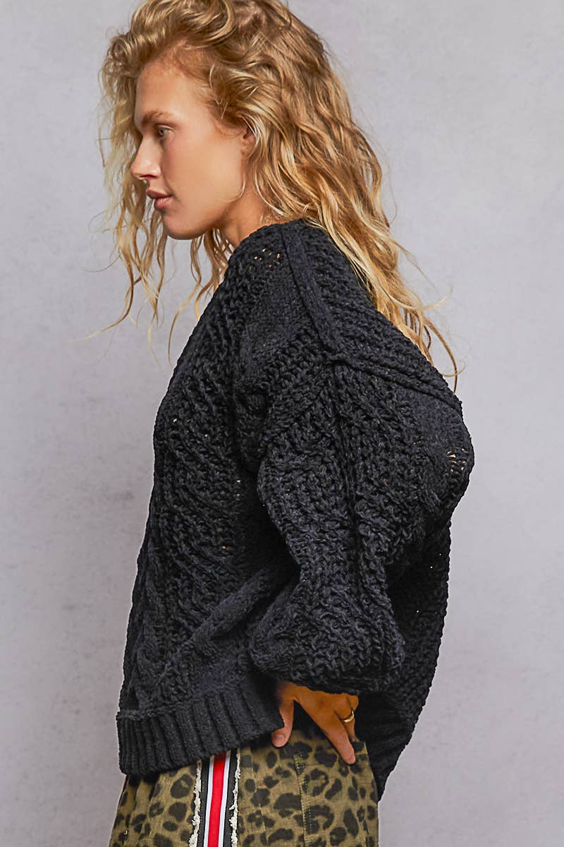V-neck semi crop top
