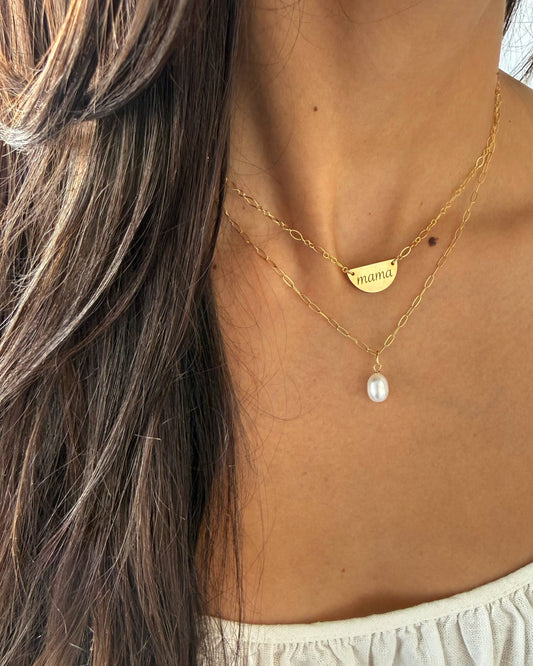 Baroque Pearl Necklace Gold Filled