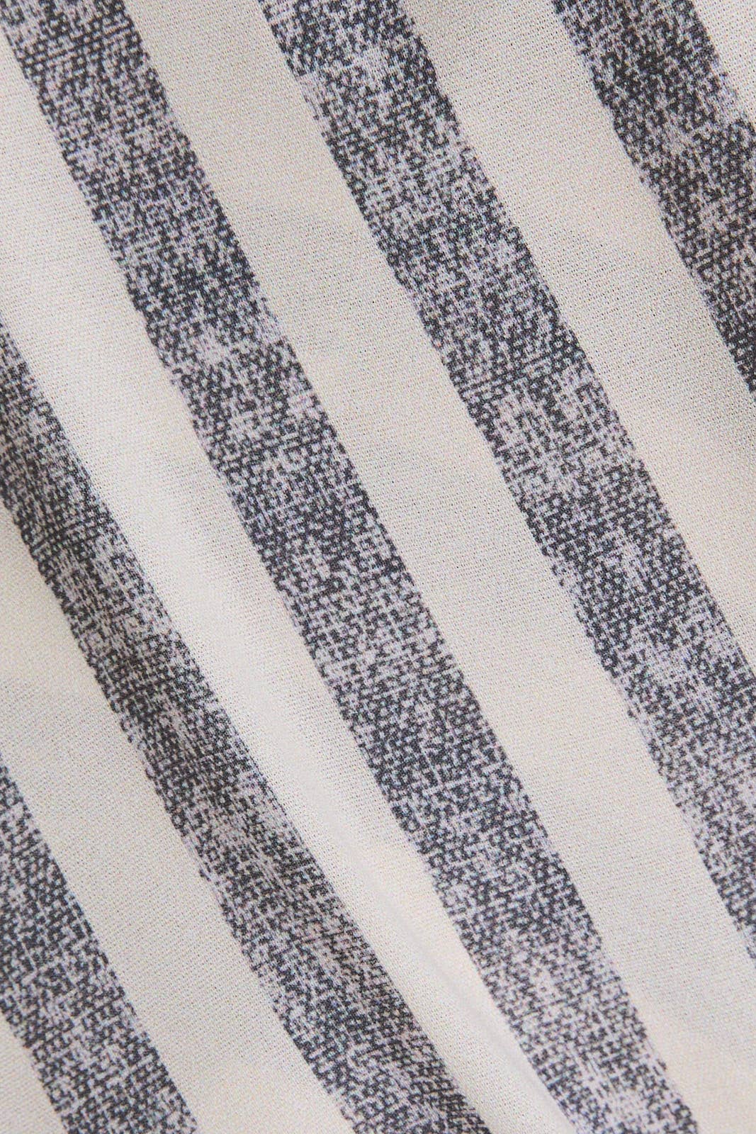 Mock Neck Surlice Stripe Top