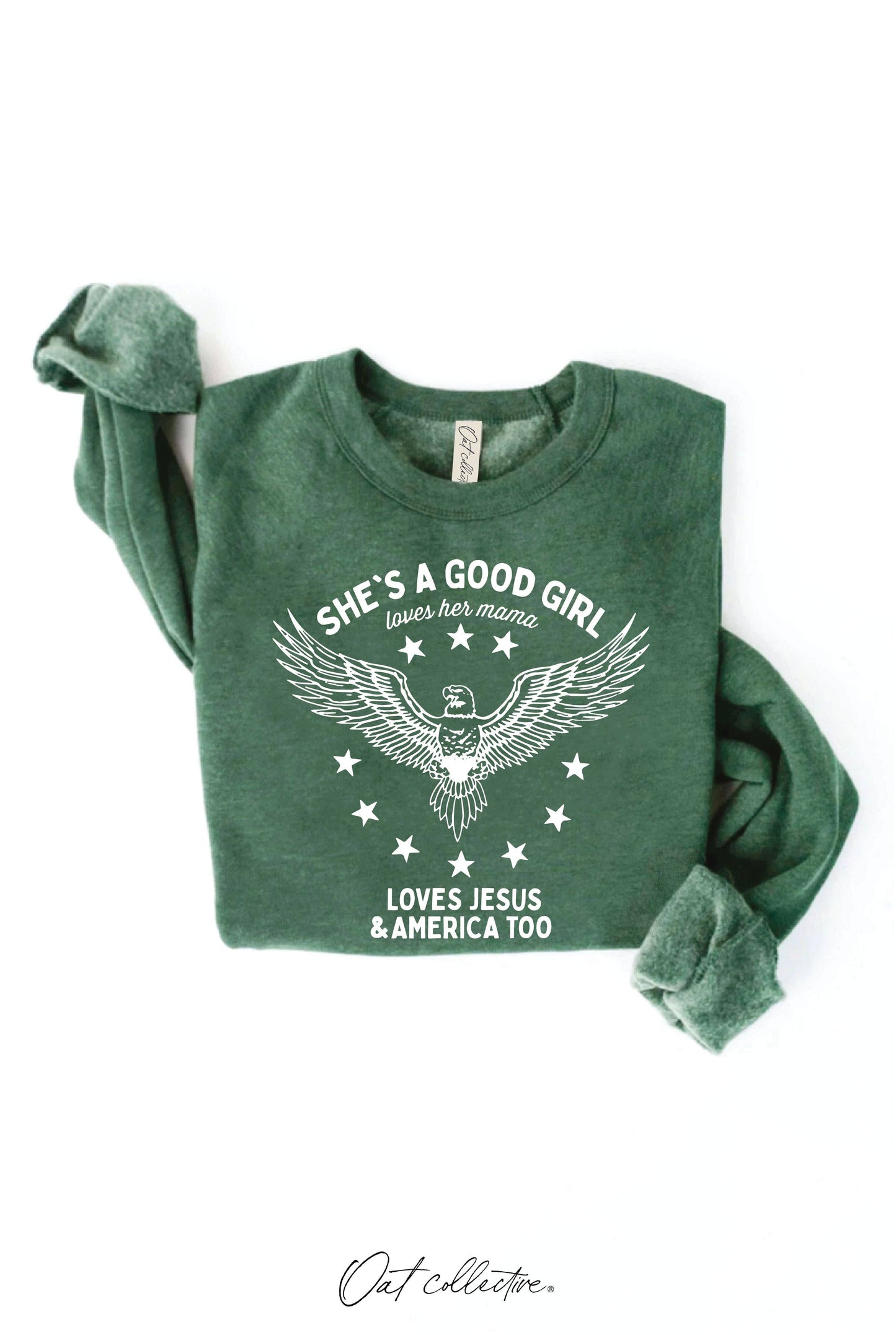 SHE'S A GOOD GIRL Graphic Sweatshirt - Pullover Style