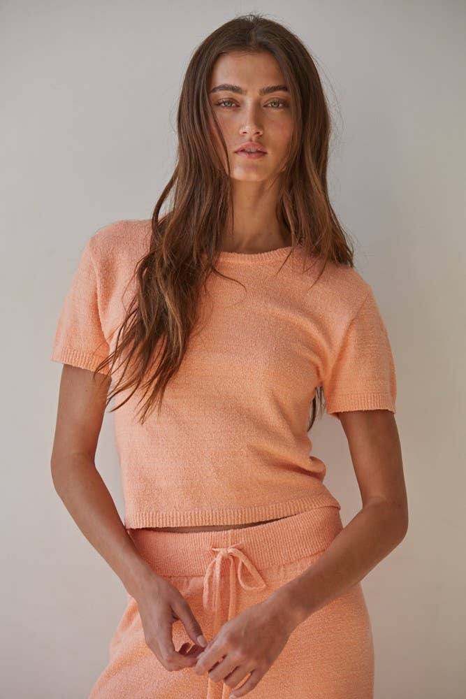 Knit Sweater SS Crop Top