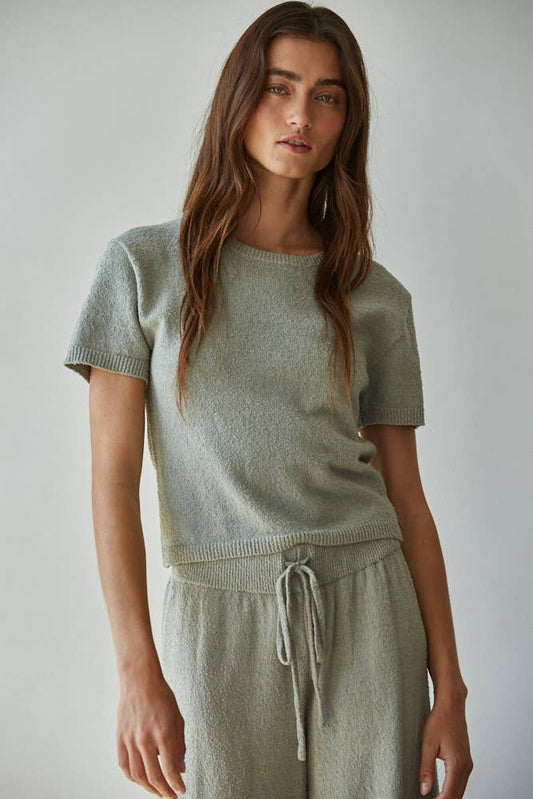 Knit Sweater SS Crop Top