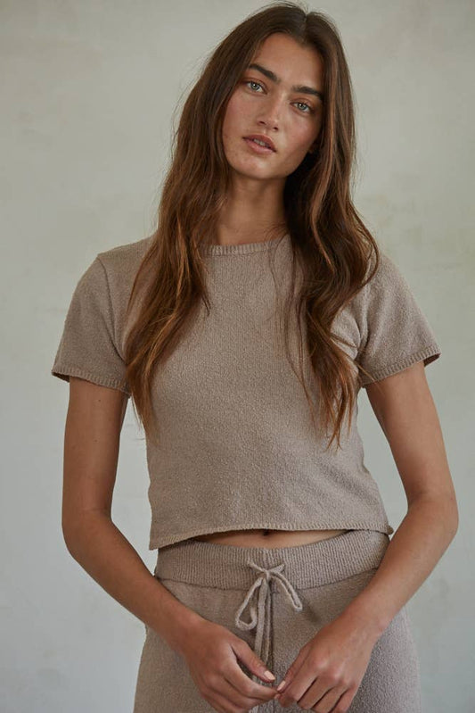 Knit Sweater SS Crop Top