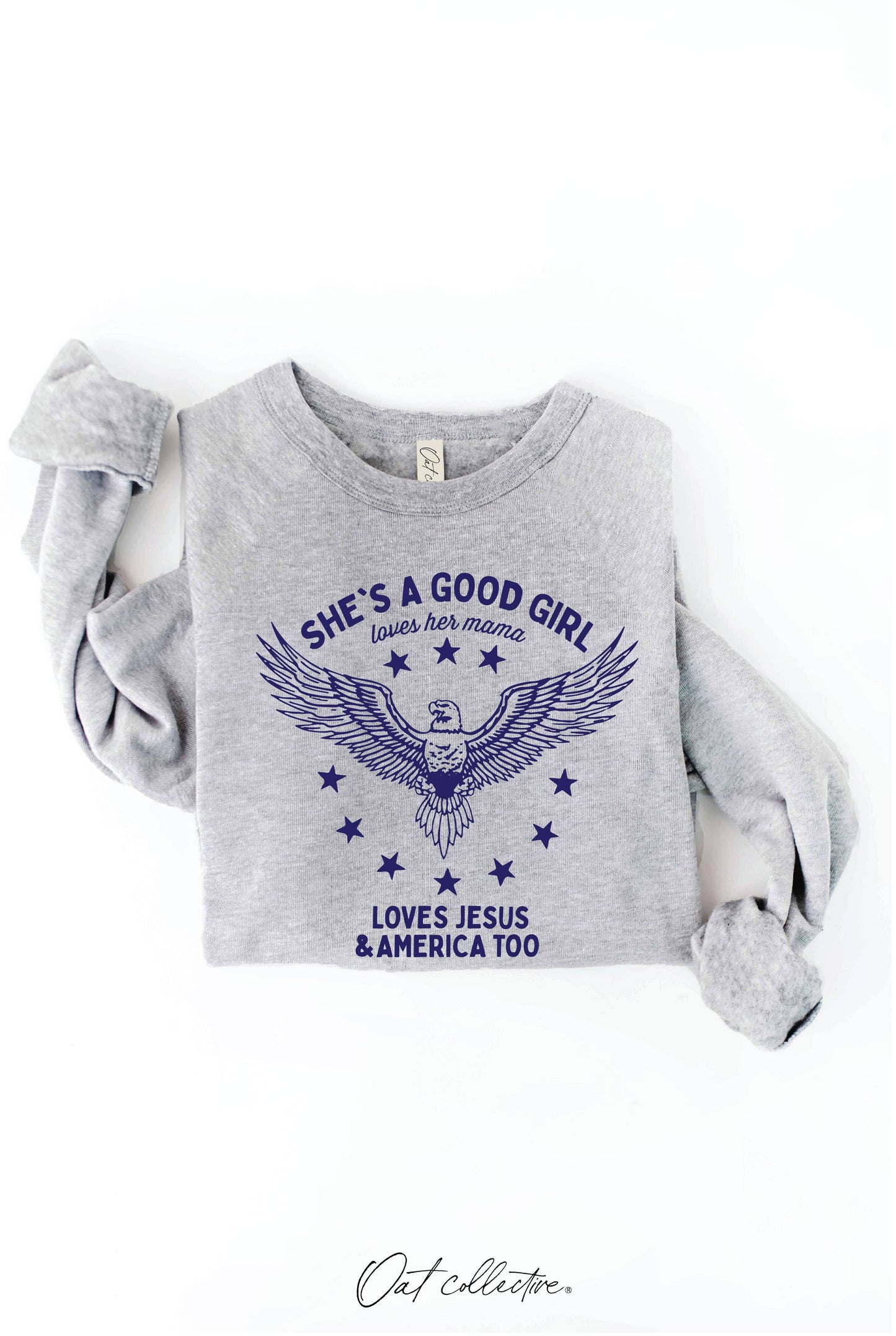SHE'S A GOOD GIRL Graphic Sweatshirt - Pullover Style