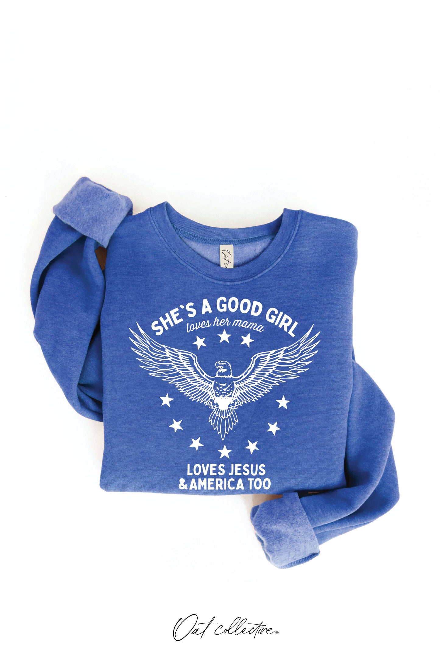SHE'S A GOOD GIRL Graphic Sweatshirt - Pullover Style