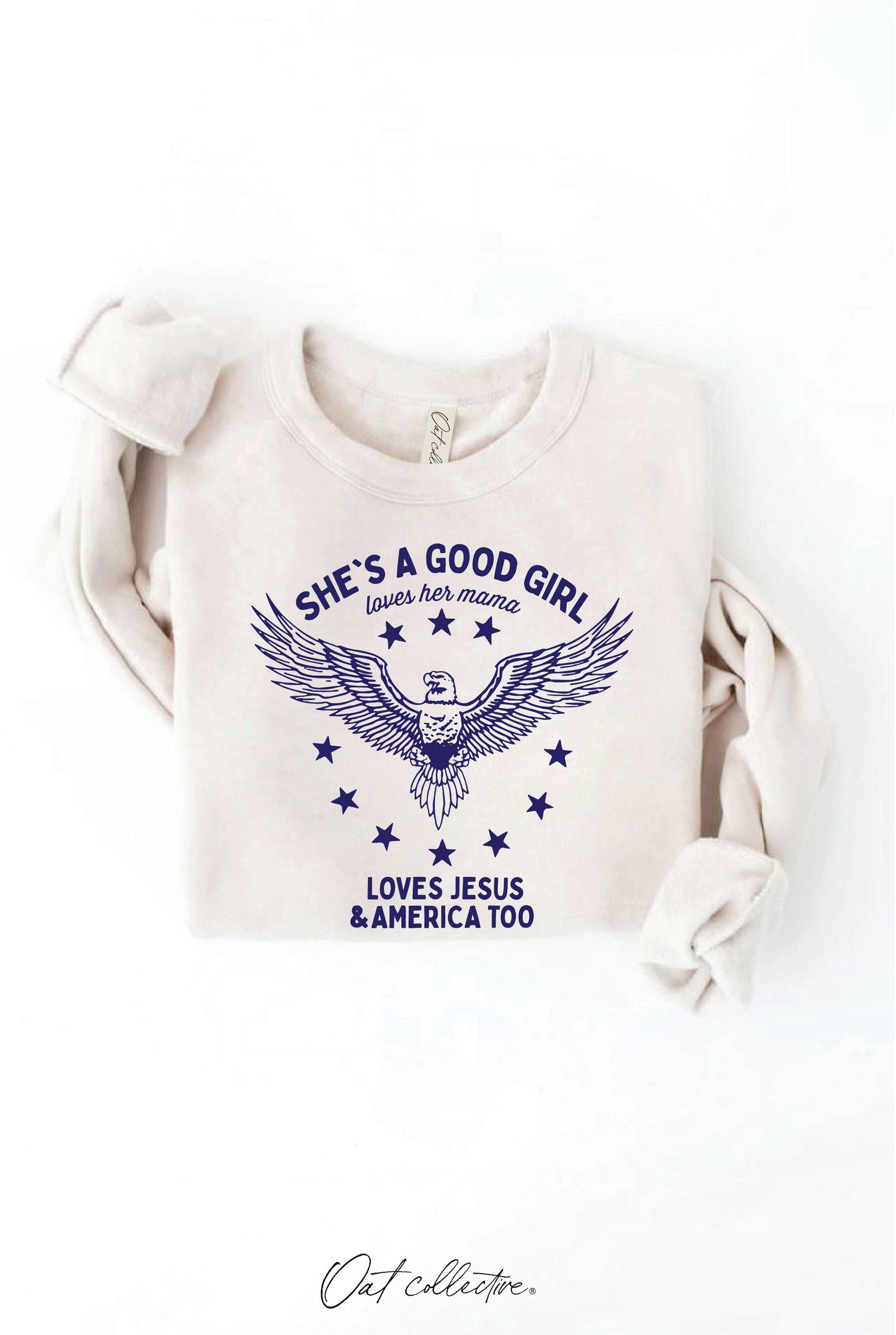 SHE'S A GOOD GIRL Graphic Sweatshirt - Pullover Style