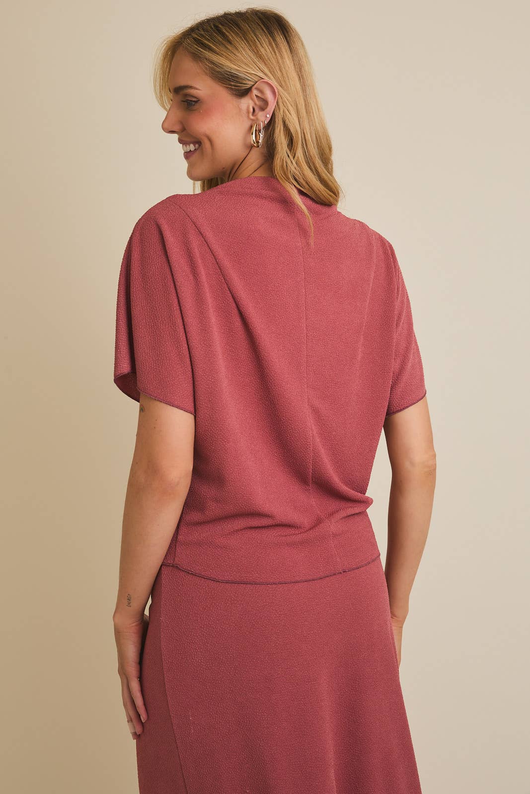 Mock Neck Short Sleeve