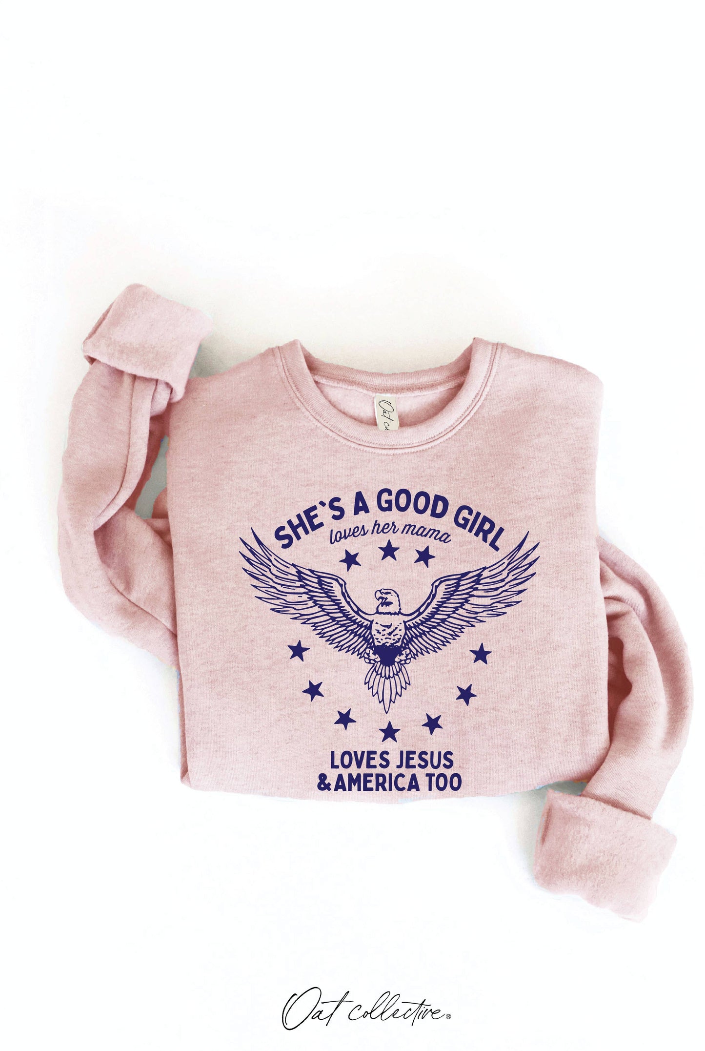 SHE'S A GOOD GIRL Graphic Sweatshirt - Pullover Style