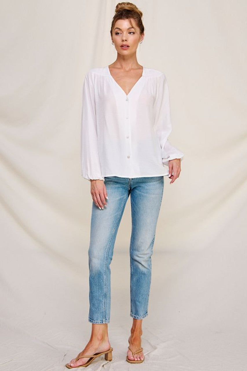 Flowy Button Front Shirt