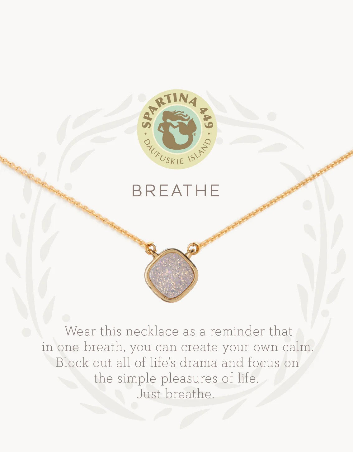 SLV Necklace 18" Breathe/Cream Druzy
