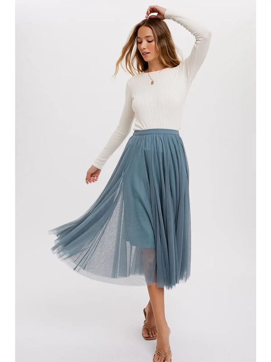 Tulle Midi Skirt