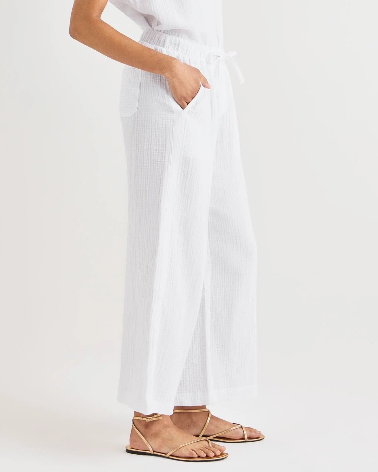 Knit Gauze Palazzo Pant