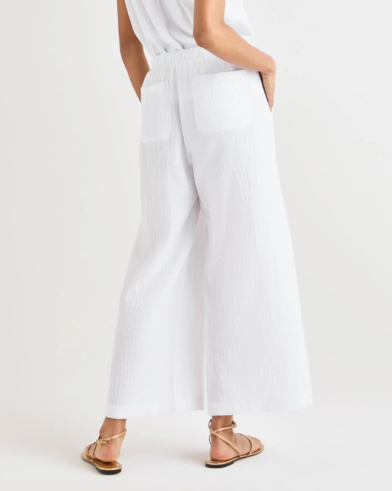 Knit Gauze Palazzo Pant