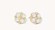 SLV Stud Earrings Blessed/Crystal Clover
