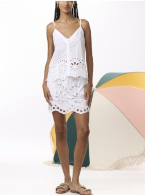 Emma Eyelet Mini Skirt