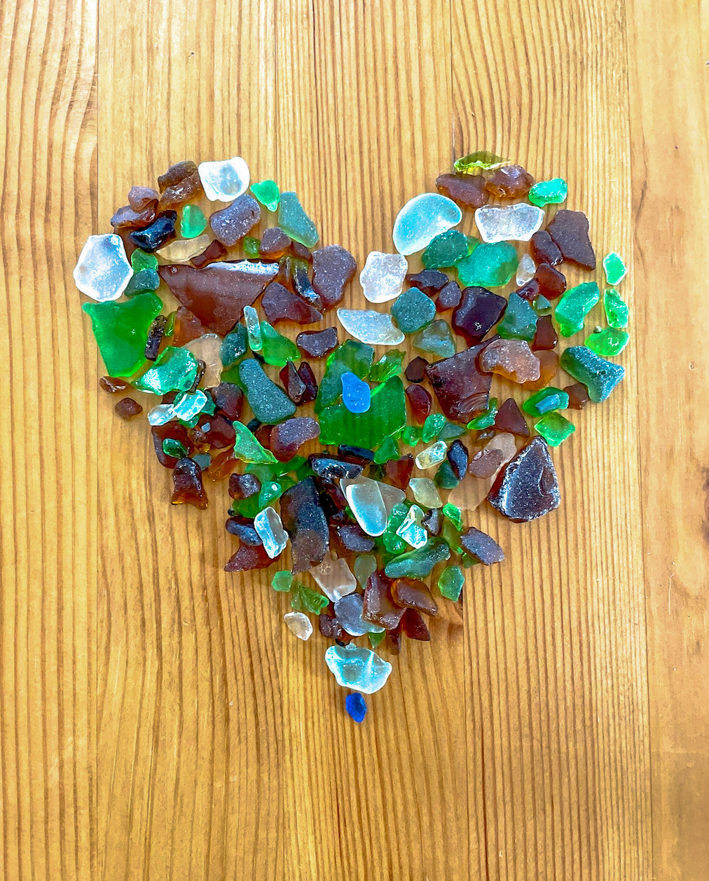 Seaglass Heart Card