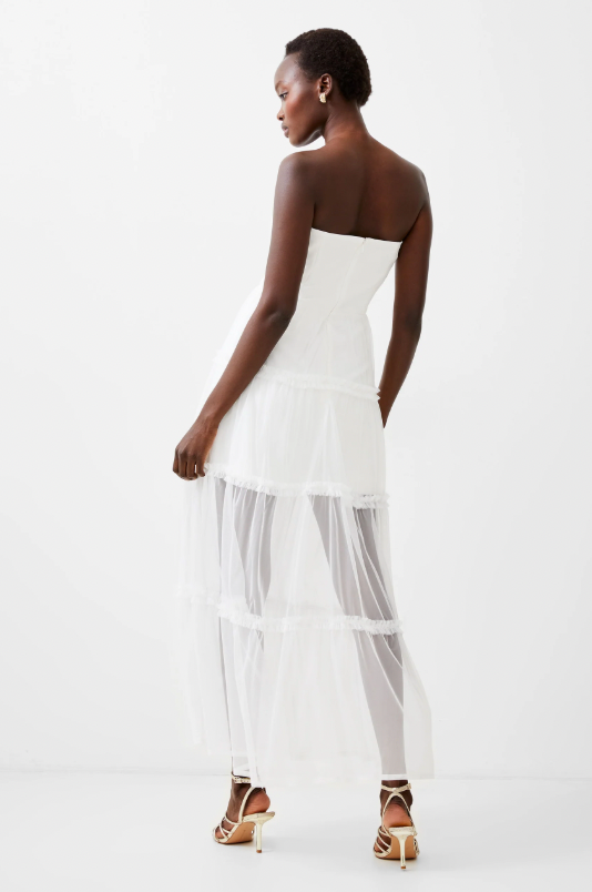 Whisper Strappy Dress with Tulle