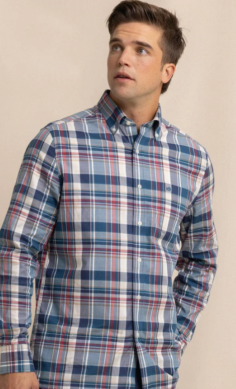 Stillwater Plaid Long Sleeve Sport Shirt