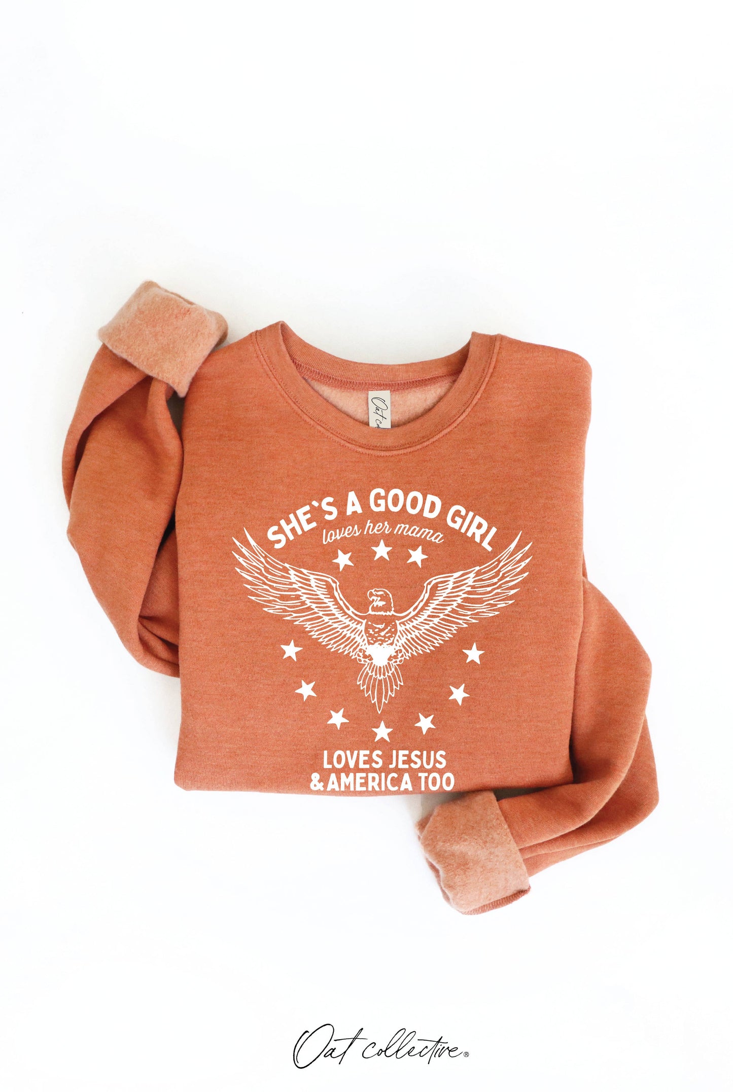 SHE'S A GOOD GIRL Graphic Sweatshirt - Pullover Style