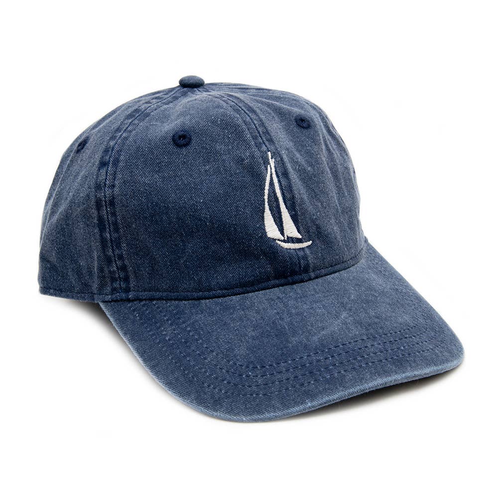 Sailboat Pigment Dyed Cotton Cap