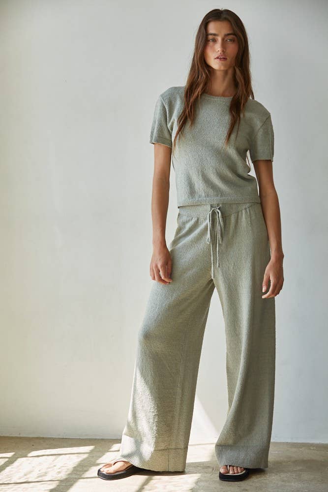 Knit Sweater SS Crop Top