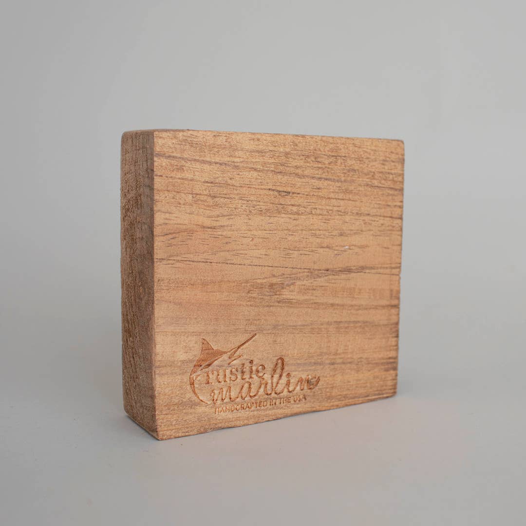 Waves in The Sea Decorative Wooden Block