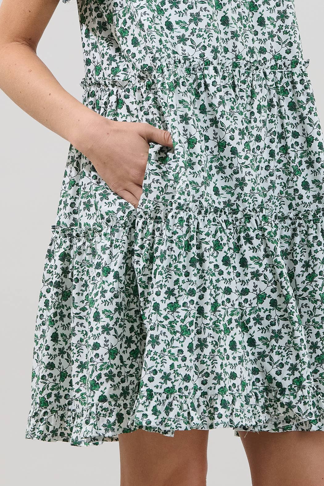 Pallas Poplin Tiered Mini Dress