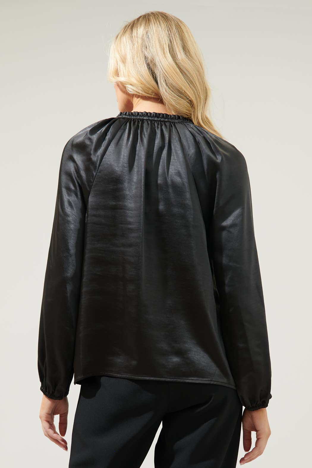 Alcazar Raglan Sleeve Satin Blouse