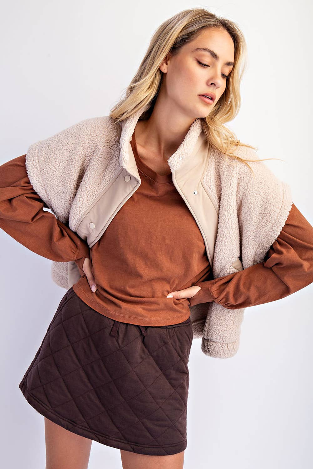 OVERSIZED MICRO SHERPA VEST