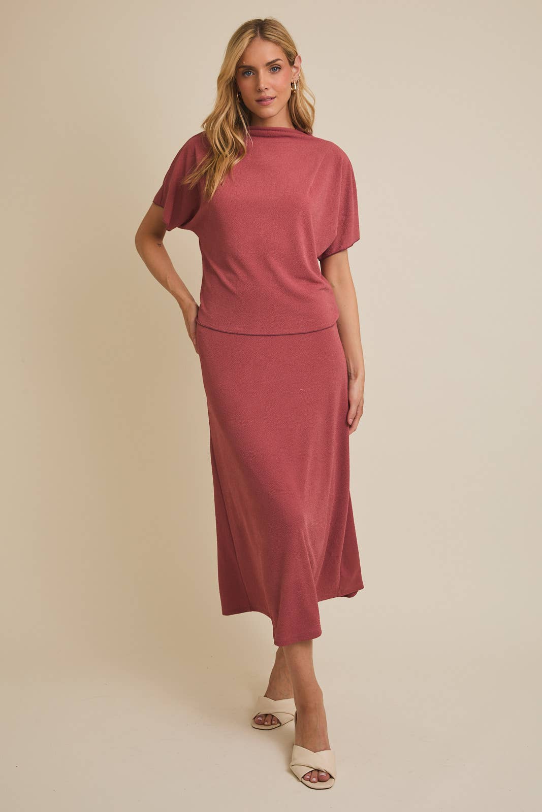 Mock Neck Short Sleeve