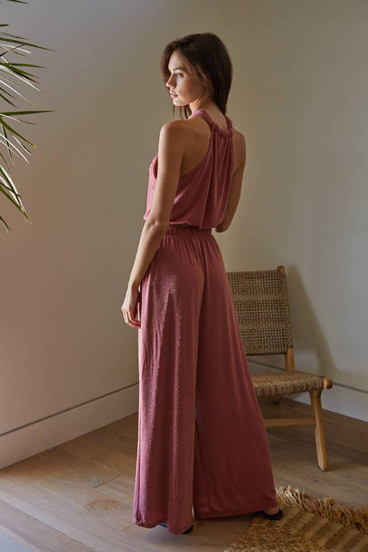 Lurex Knit Halter Top