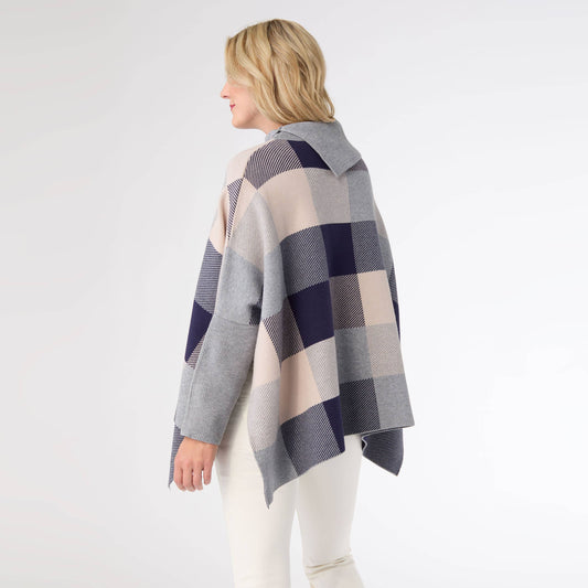 Loren Colorblock Poncho