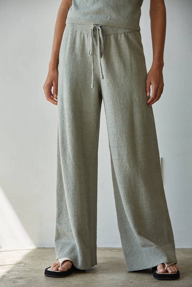 Knit Sweater wide leg Pants
