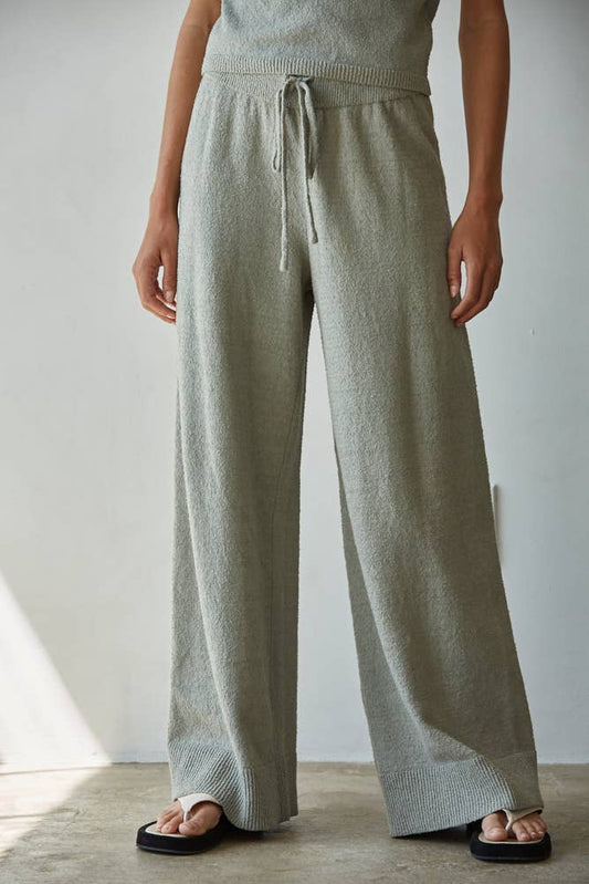 Knit Sweater wide leg Pants