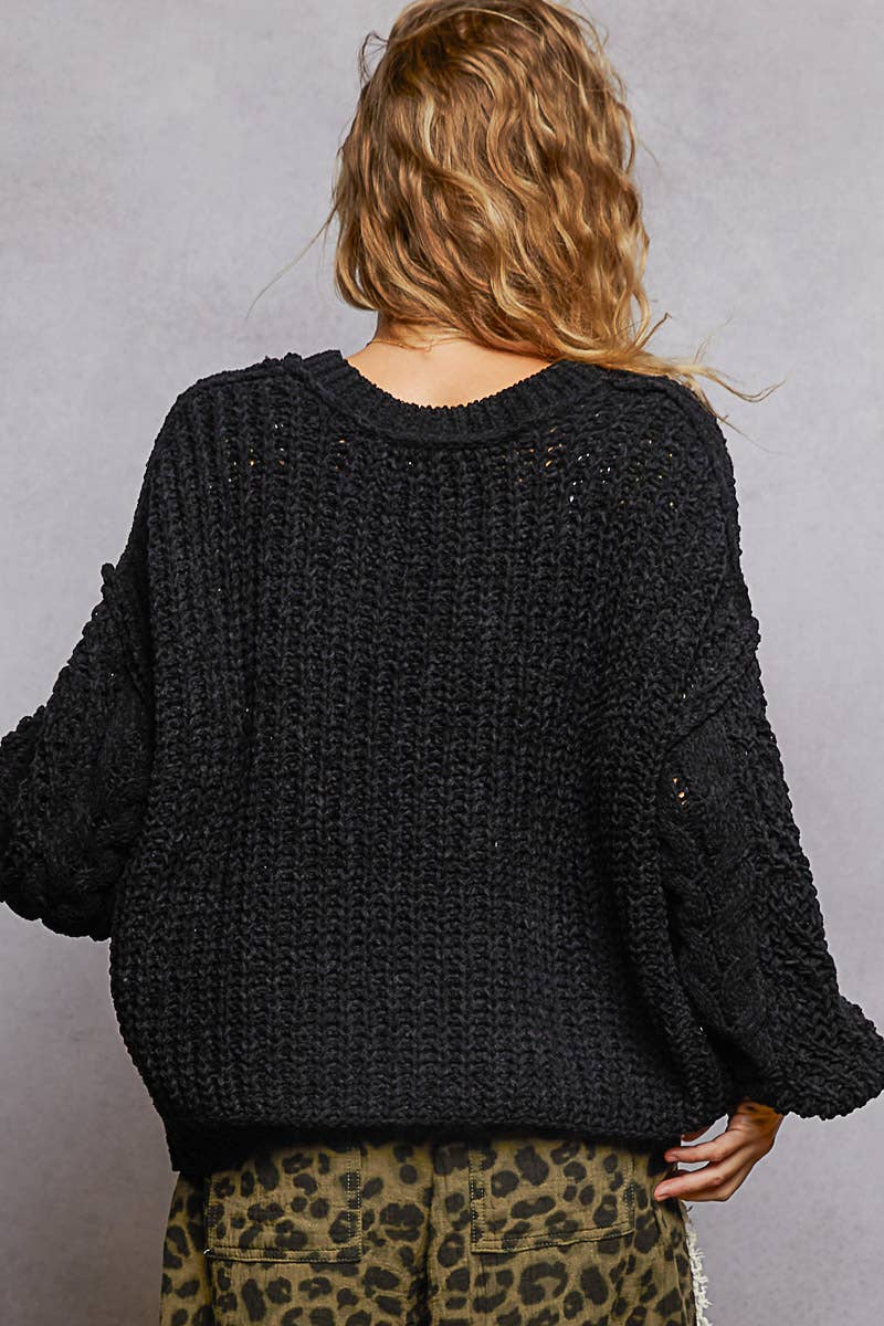 V-neck semi crop top