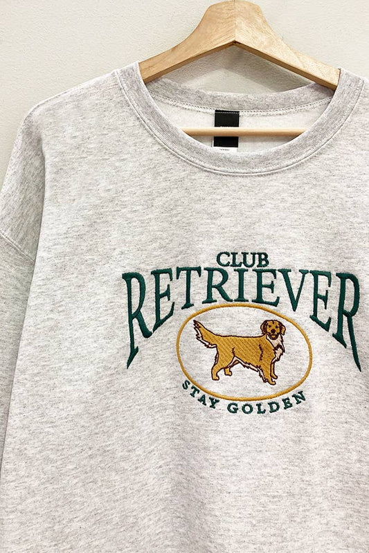 Embroidered Retriever Club Sweatshirt