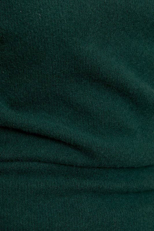 Mock Neck Shirring LS