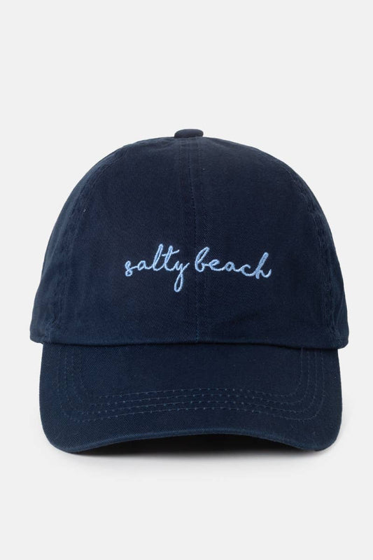Salty Beach Embroidery baseball hat