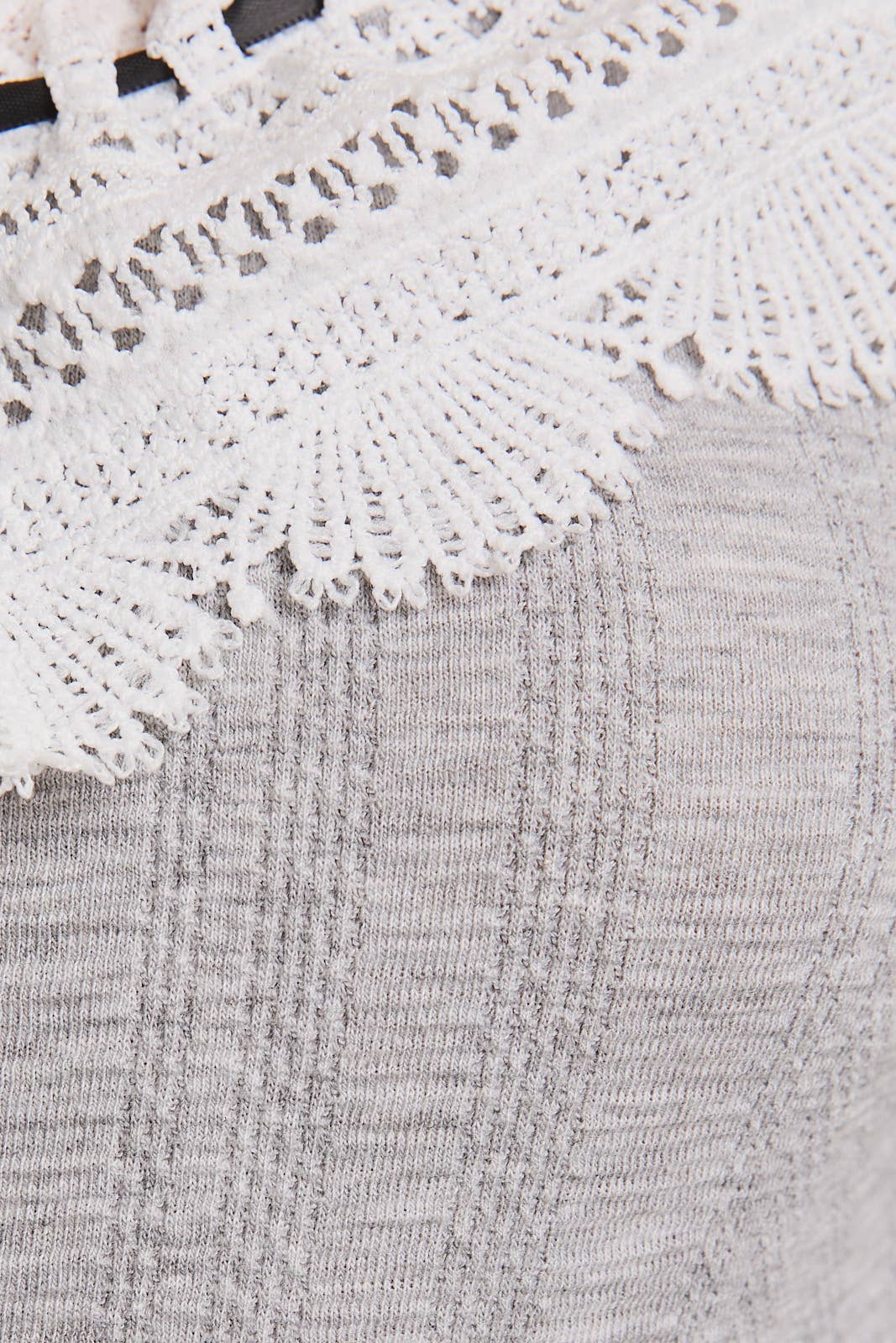 Round Neck Lace Trim top