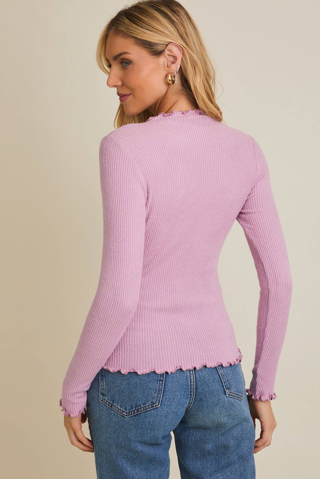 Lettuce Hem mock neck
