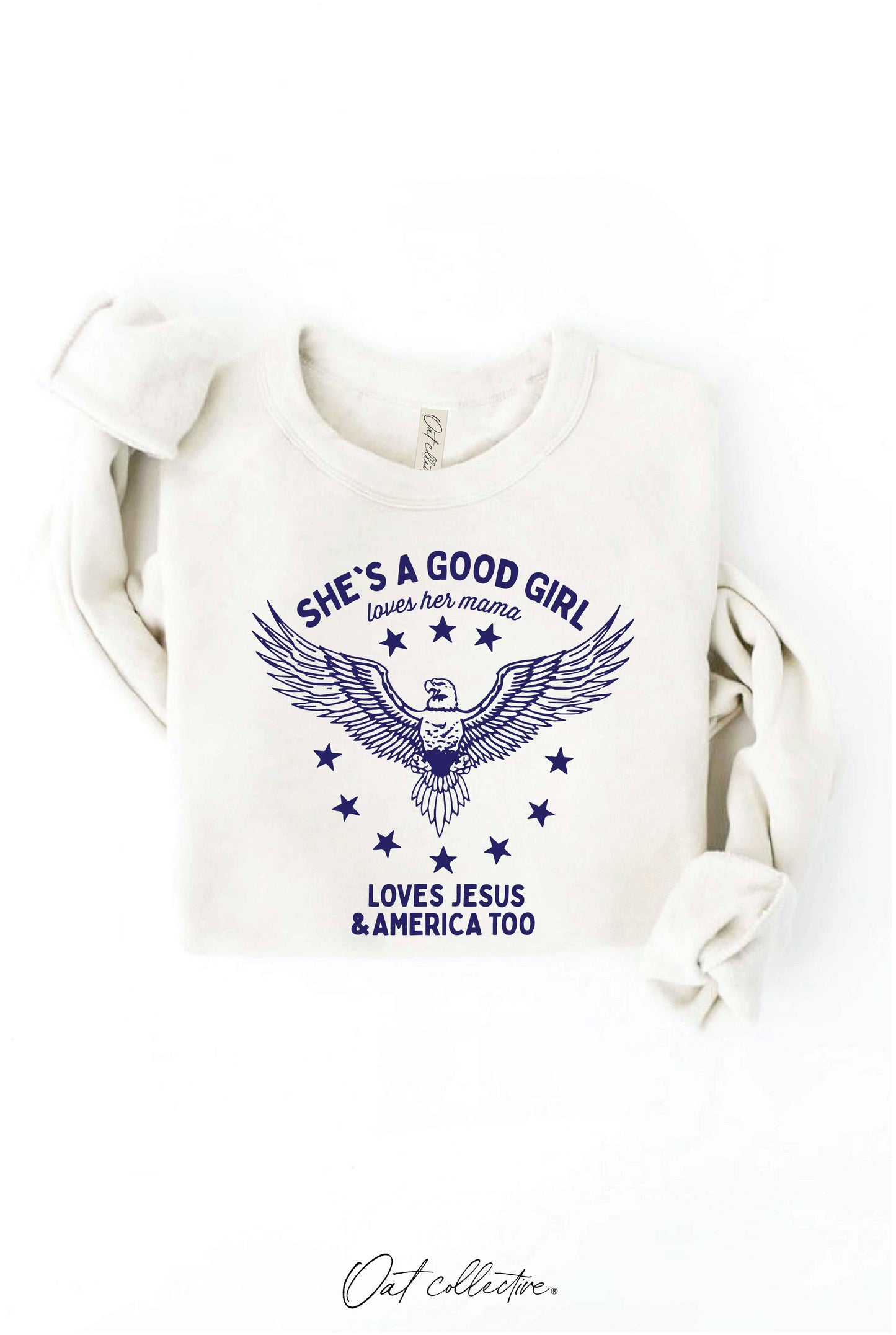 SHE'S A GOOD GIRL Graphic Sweatshirt - Pullover Style