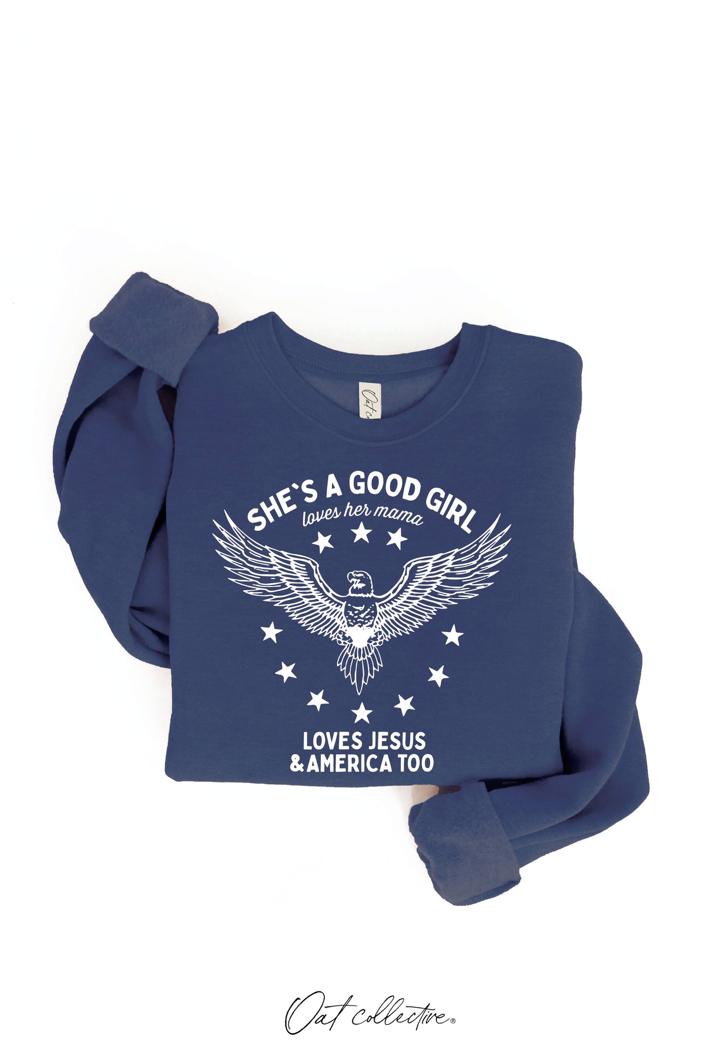 SHE'S A GOOD GIRL Graphic Sweatshirt - Pullover Style